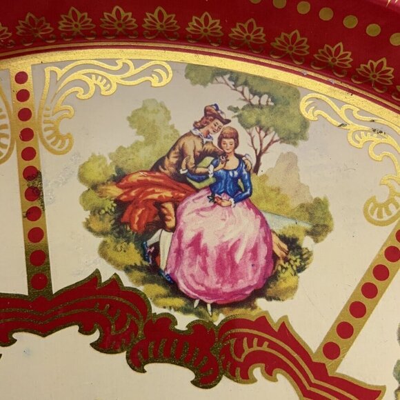 Elite Products Metal Serving Tray Platter Victorian Young Lovers Made in England - Picture 4 of 9
